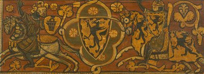 Panel sufitowy z walką chrześcijańskiego rycerza z muzułmaninem autorstwa Unbekannt Unbekannt